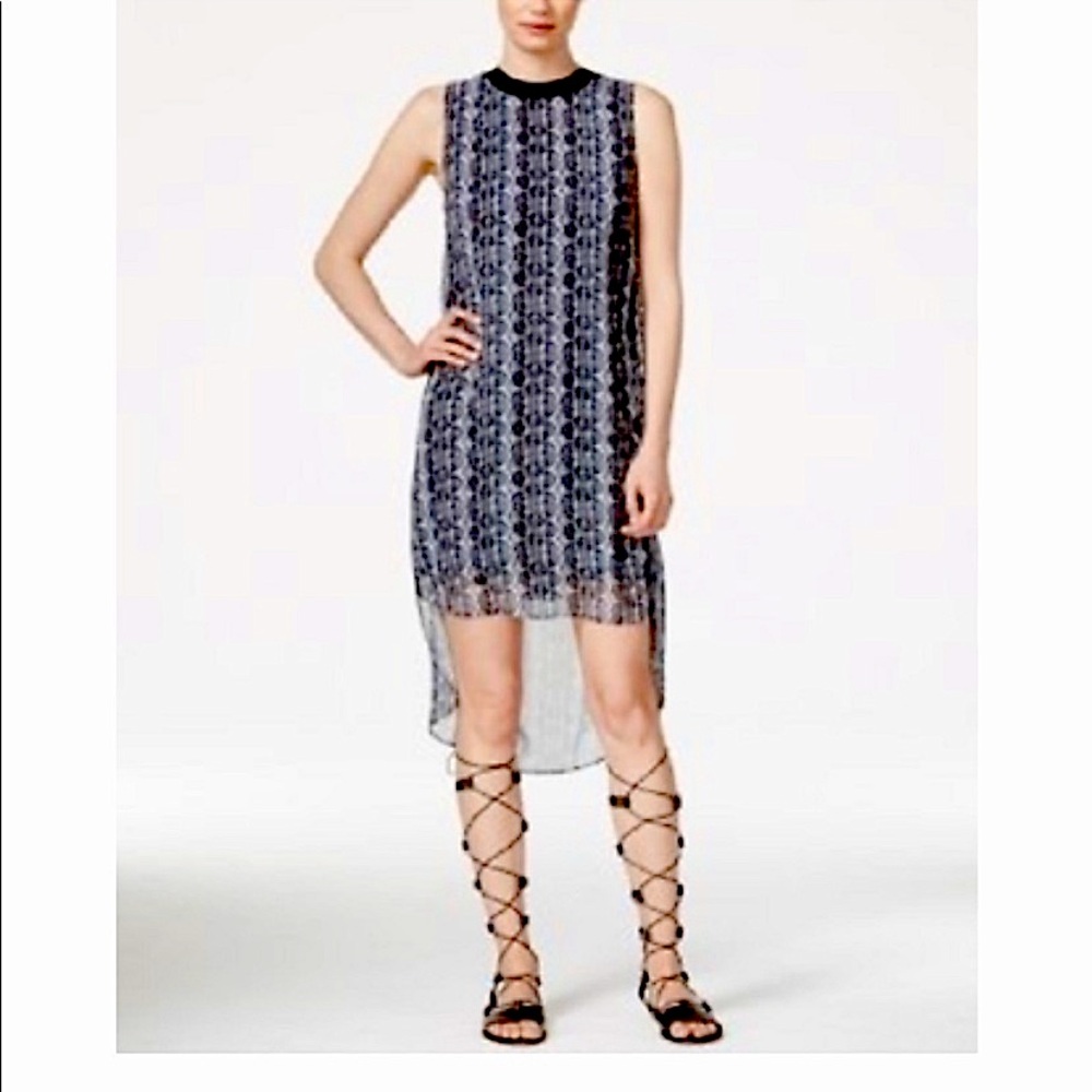 Rachel Roy Sleeveless Snakeskin Print Dress - Black & Gray - Size XS